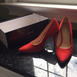 Nine West Red Suede heels